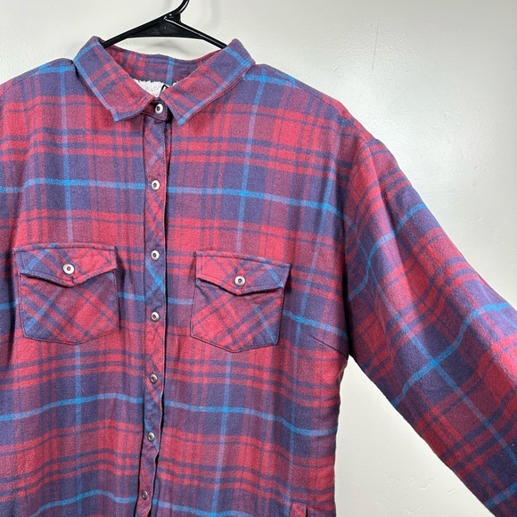 KUHL Women’s Sherpa Lined Flannel Jacket Size XL - Red Plaid - Button Up - Picture 4 of 7
